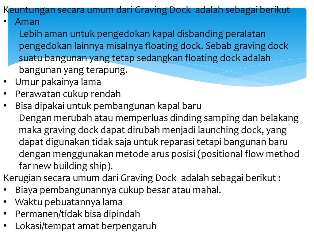 estimasi kebutuhan material proyek pembangunan graving dock