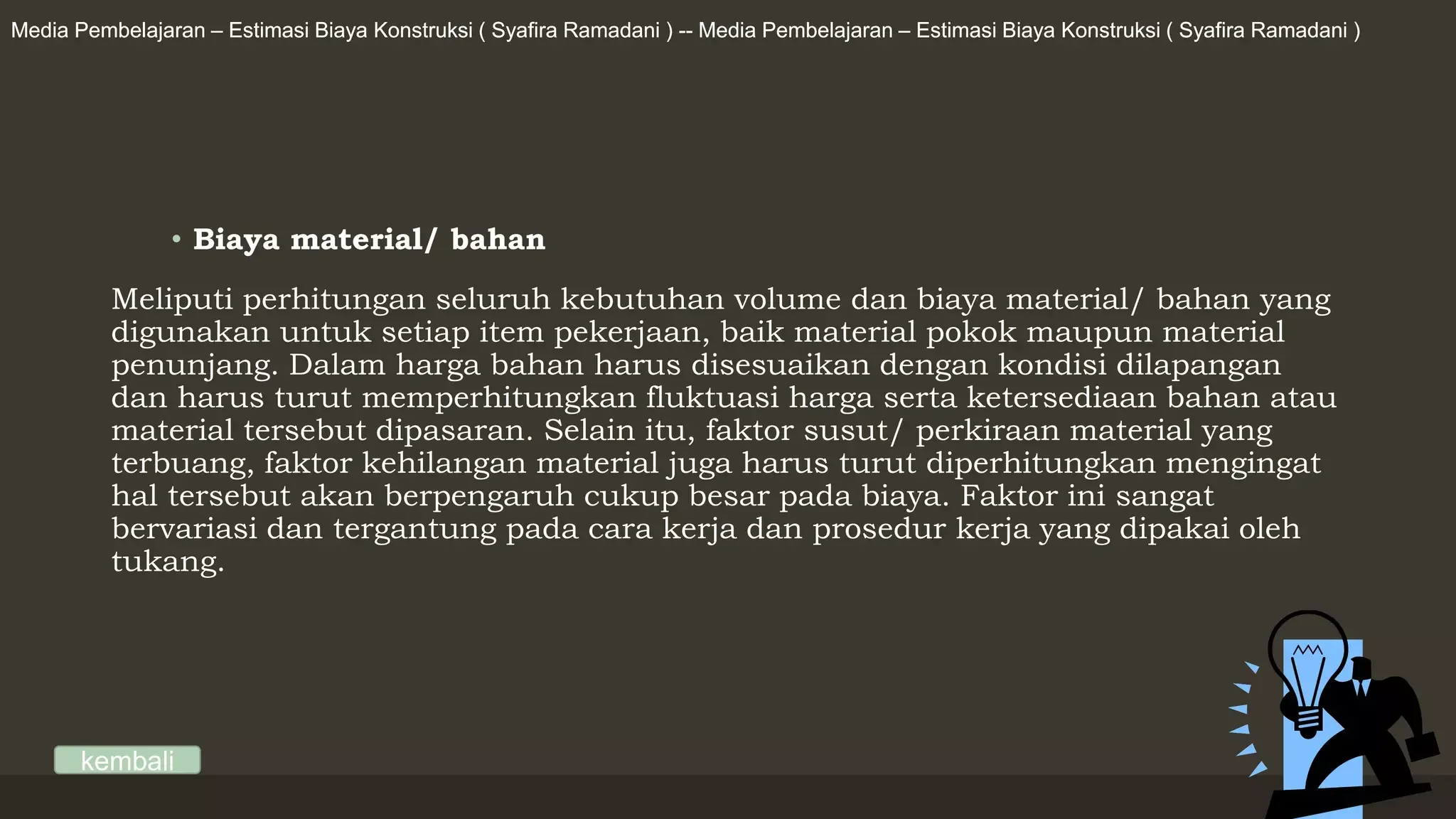 makalah estimasi biaya bangunan