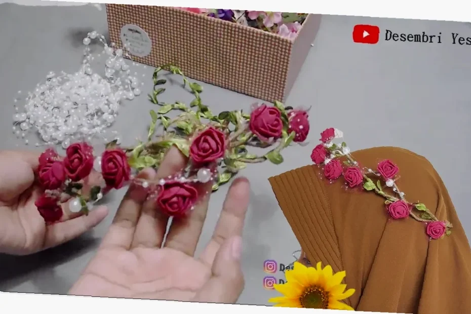 cara buat flower crown diy