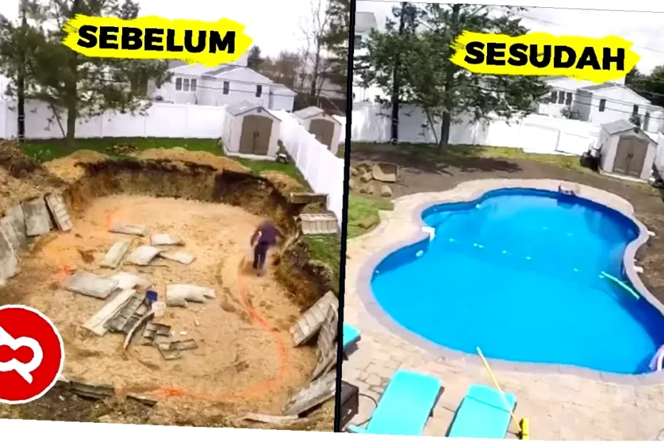 cara buat kolam renang diy