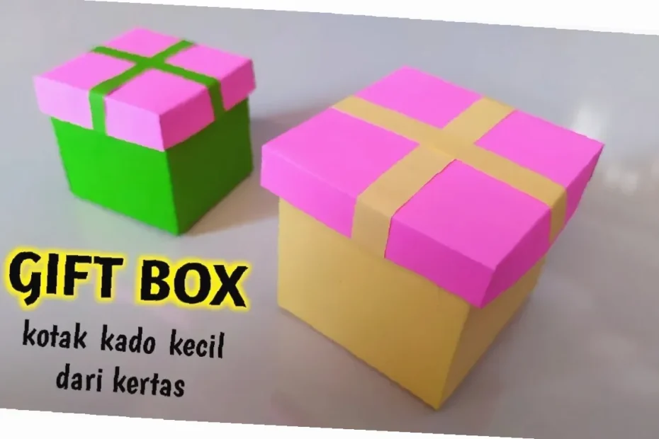 cara buat kotak hadiah diy