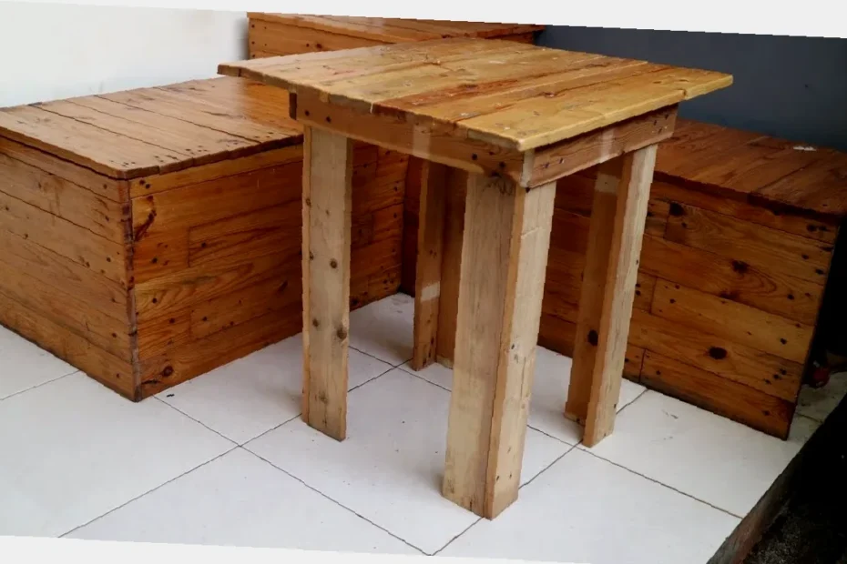 cara buat meja kayu diy