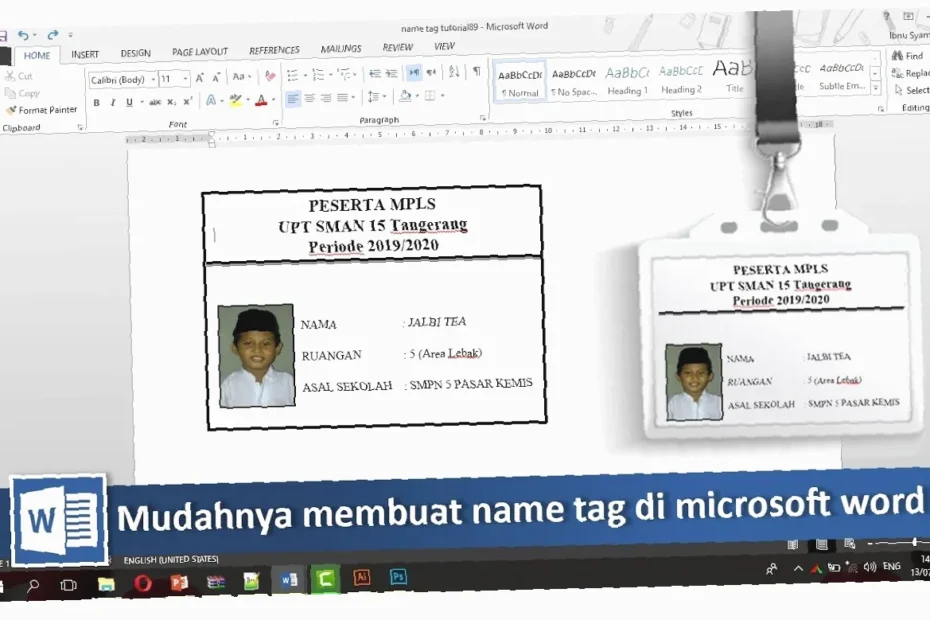 cara buat name tag diy