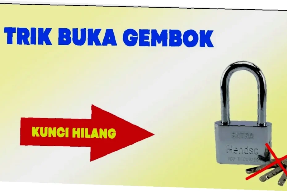 cara buka gembok diy