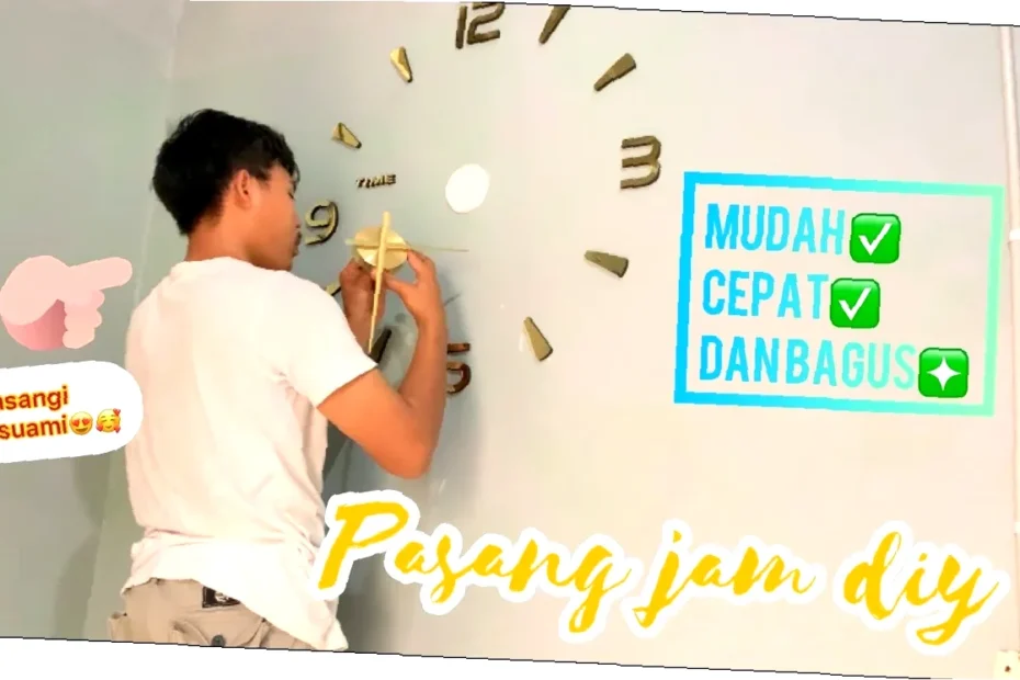 cara memasang jam dinding diy kecil
