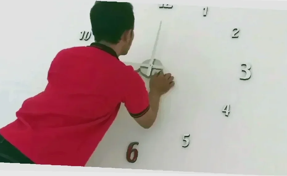 cara memasang jarum jam diy clock