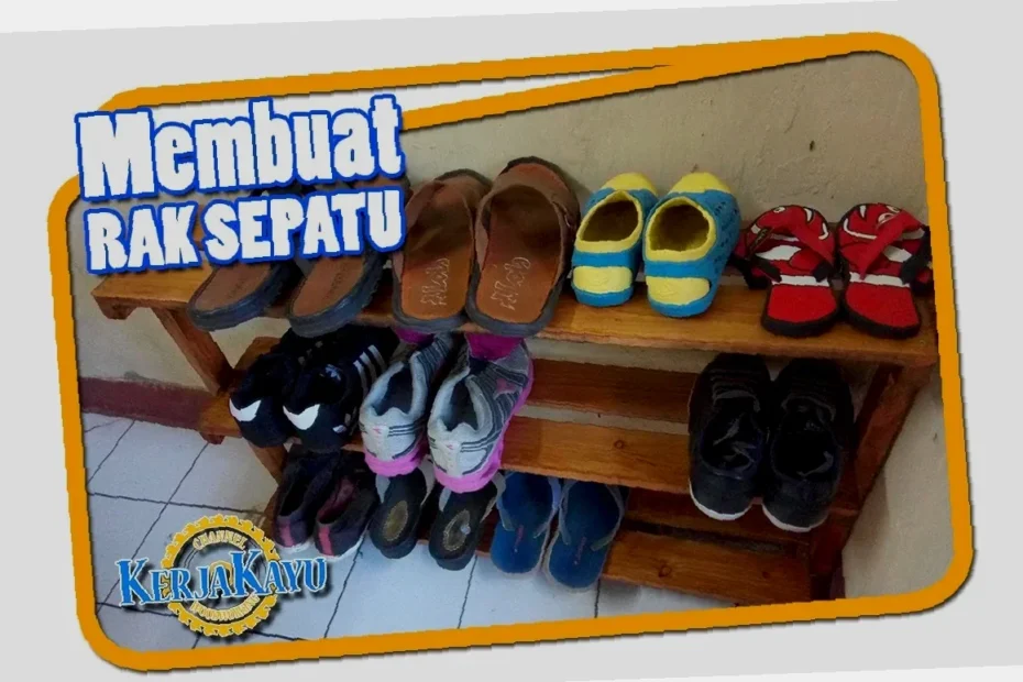 cara membuat rak sepatu diy