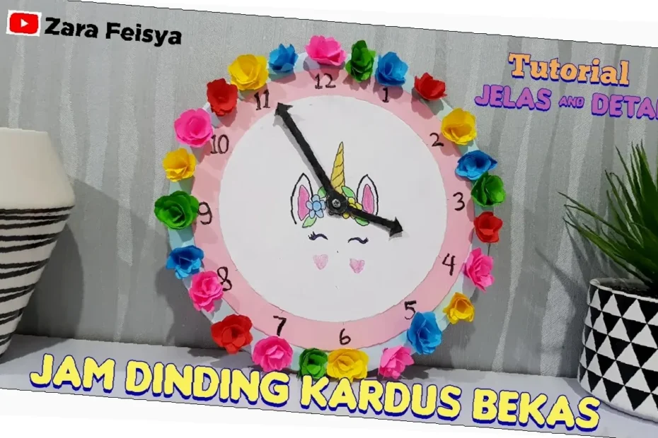 cara merakit jam dinding diy clock