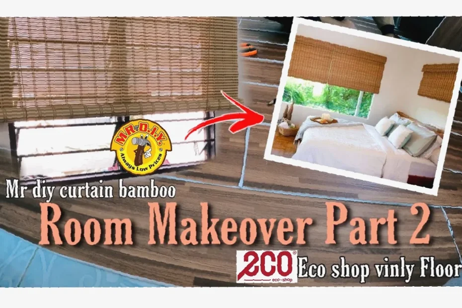 cara pasang bamboo curtain diy