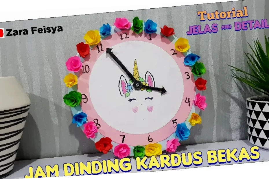 cara pasang jam diy clock