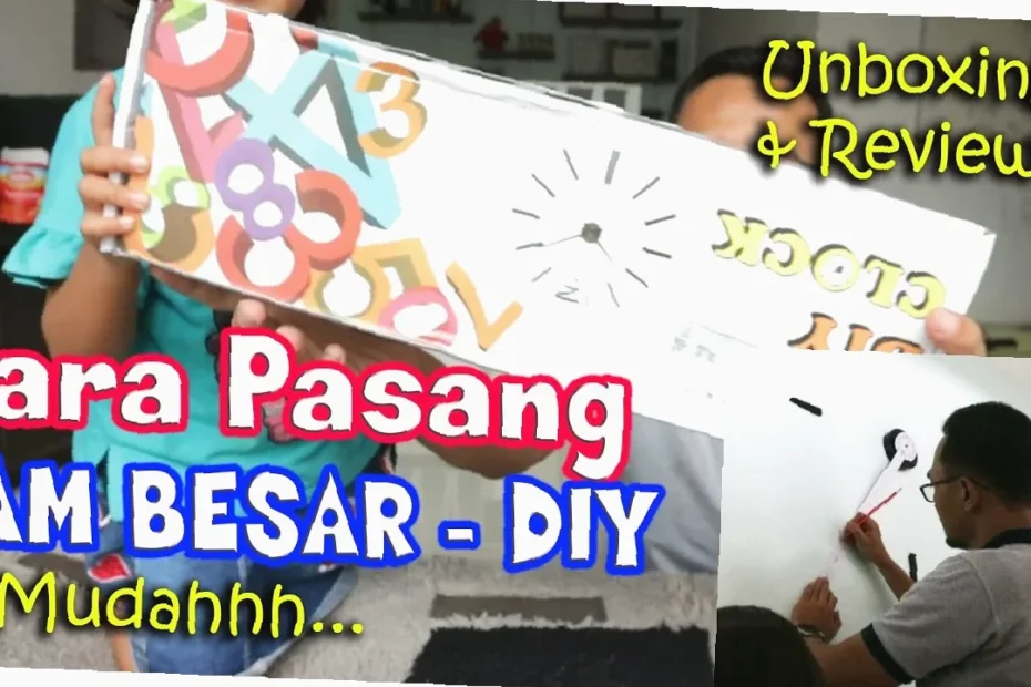 cara pasang jam diy clock
