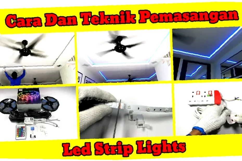 cara pasang lampu led diy
